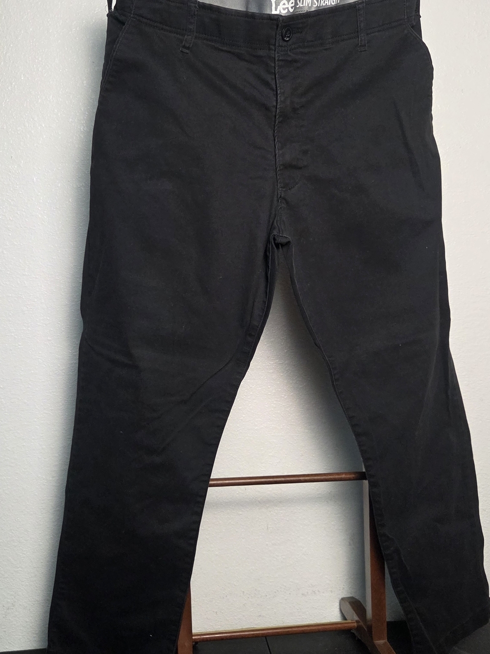 Lee Slim Straight Black Pants